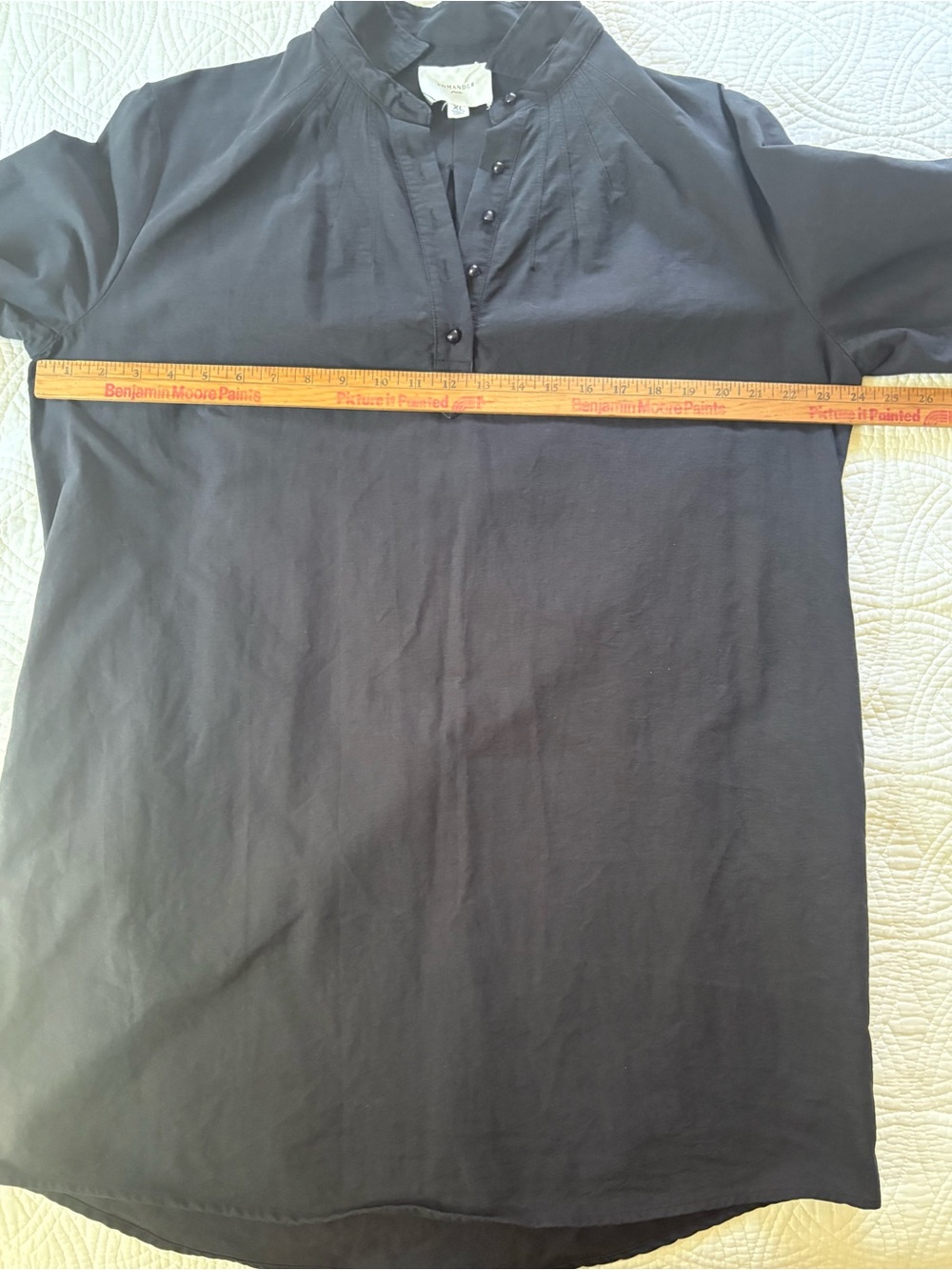 Tuckernuck Pomander Place Polly Popover Dress XL Black 100% Cotton - Picture 5 of 8